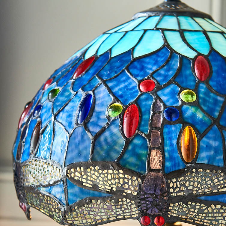 Blue Dragonfly Small 12" Tiffany Lamp Shade Replacement