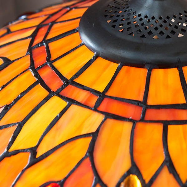 Flame Dragonfly Large 20" Tiffany Lamp Shade Replacement