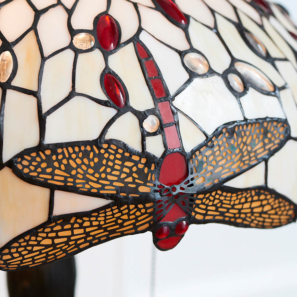 Beige Dragonfly Large 20" Tiffany Replacement Lamp Shade