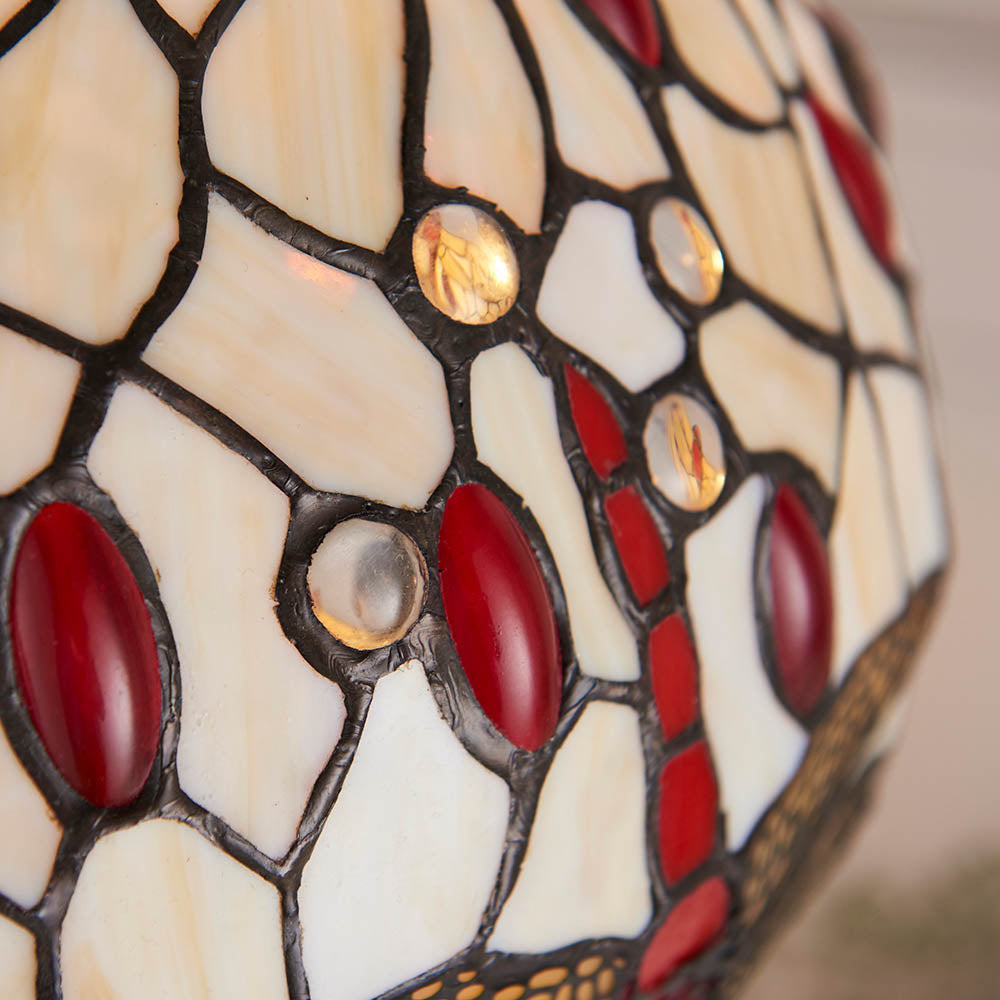 Beige Dragonfly Medium 16-Inch Tiffany Lamp Shade Replacement